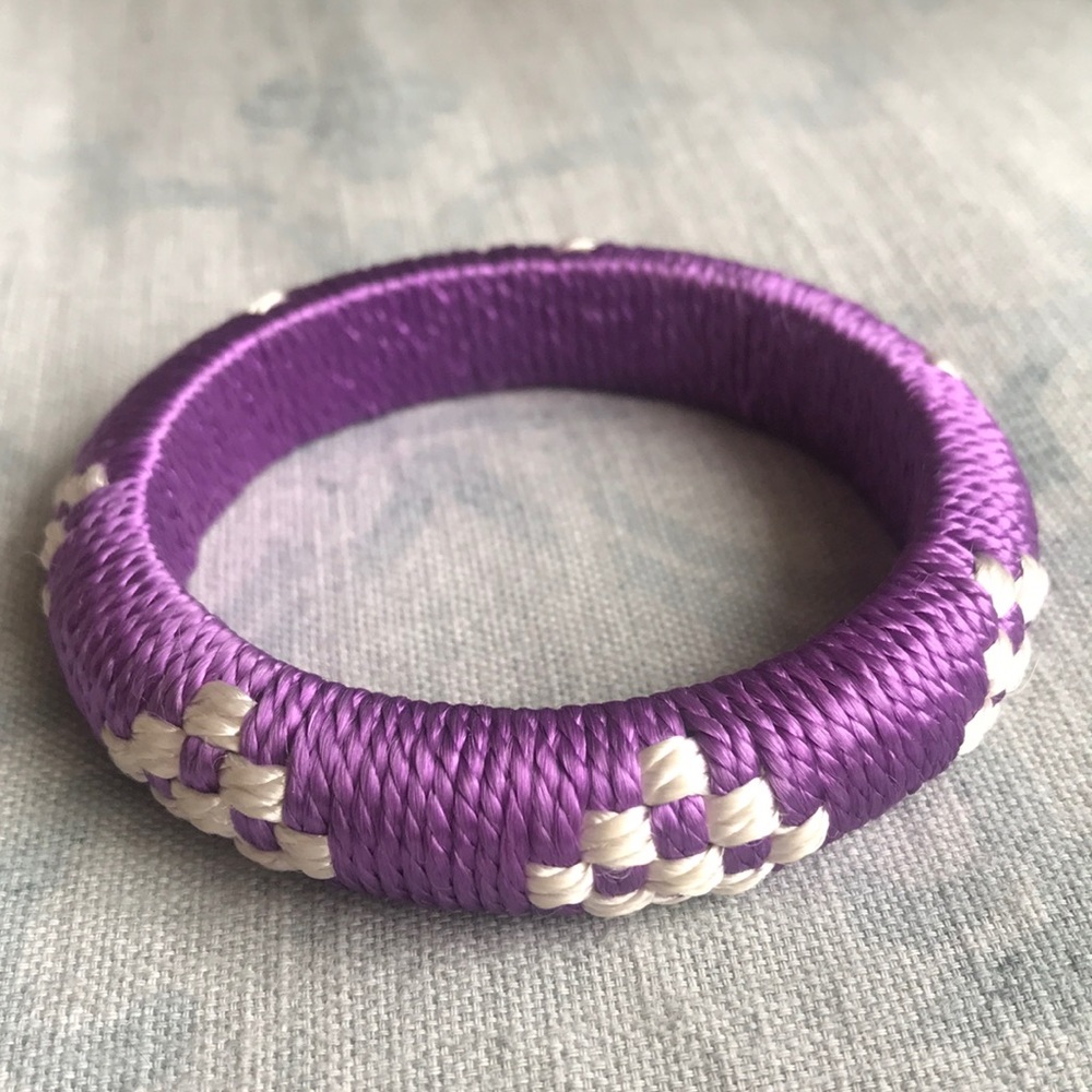 Purple threaded bracelet